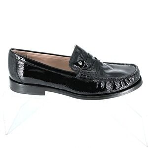 Cole Haan Grand 360 Size 9 C Black Patent Leather Penny Loafers Lana Luxe